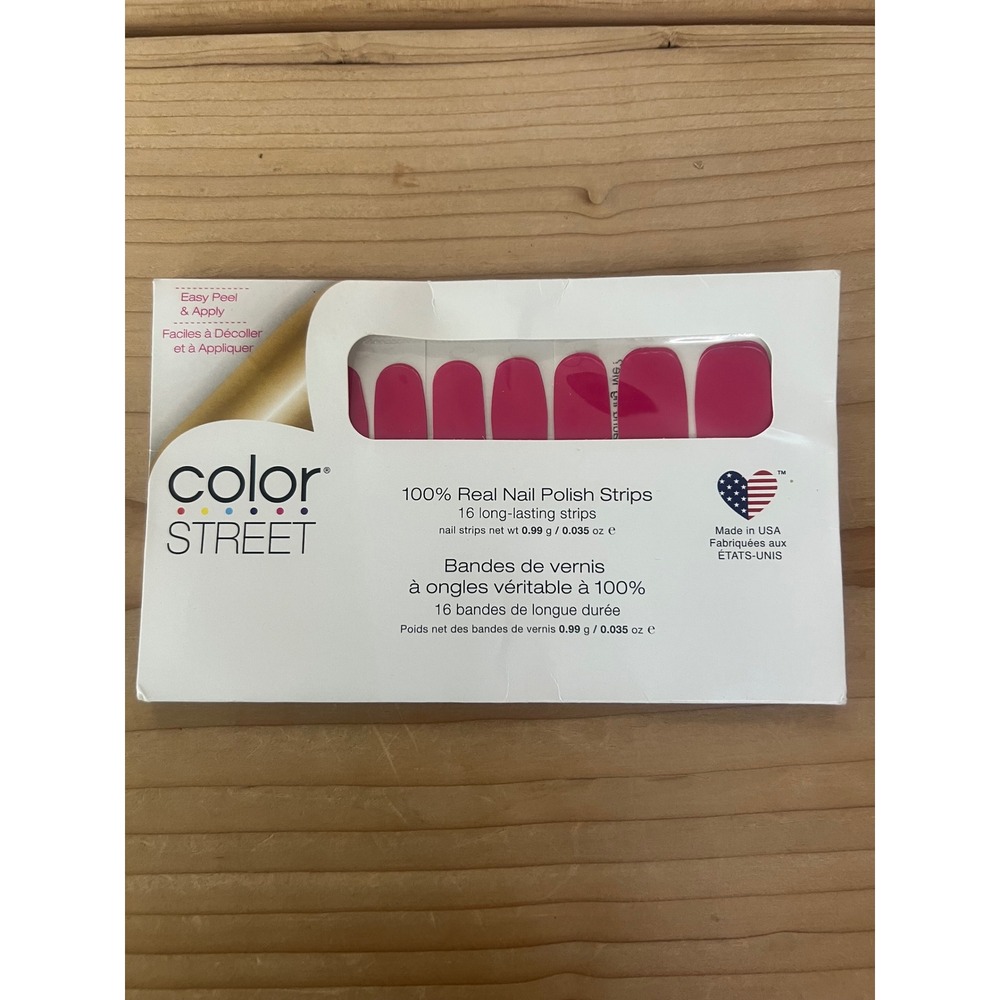 Color Street Are you Madrid-ing me real nail polish strips New pink